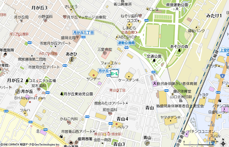 メガネクラブ青山店付近の地図